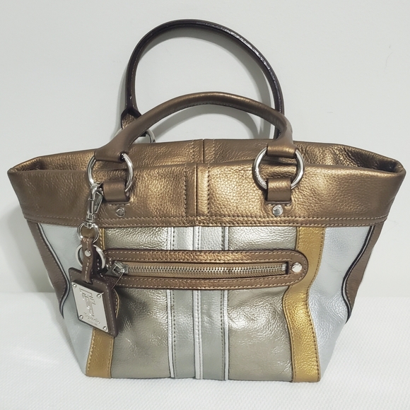 Tignanello Metallic Pebbled Leather Purse